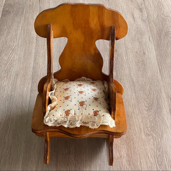 VTG Small Wooden Rocking Chair 15” - Picture 9 of 14